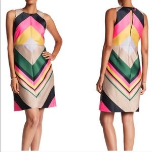 J. Crew Collection Pop Stripe Dress Navy Azalea